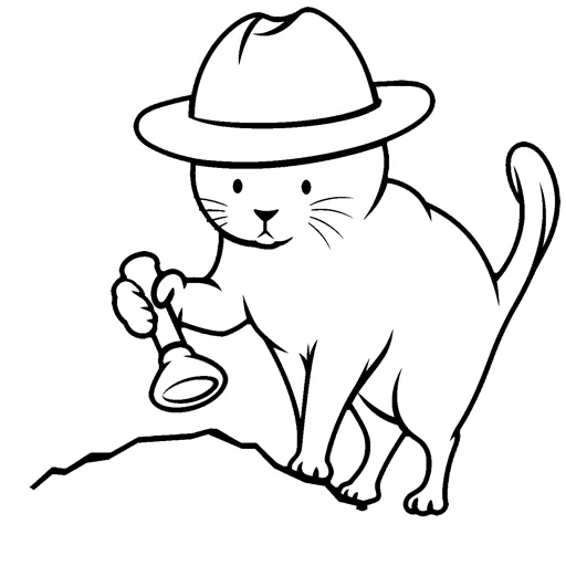 Cat Digging Gold Miner Hat