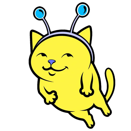 Cat Floating In Space Alien Antenna Hat