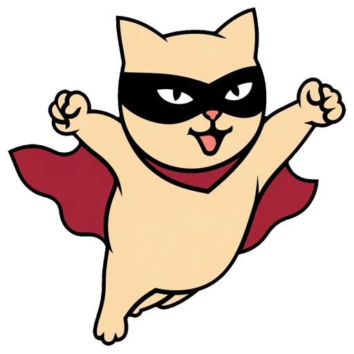 Cat Flying Superhero Mask