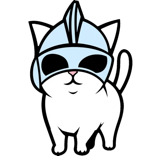 Cat Guarding Knight Helmet