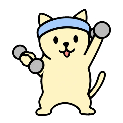 Cat Lifting Weights Headband