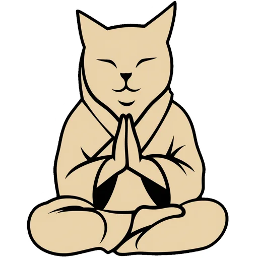 Cat Meditating Monk Hood