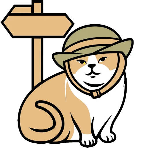 Cat Resting Trail Marker Trekking Cap