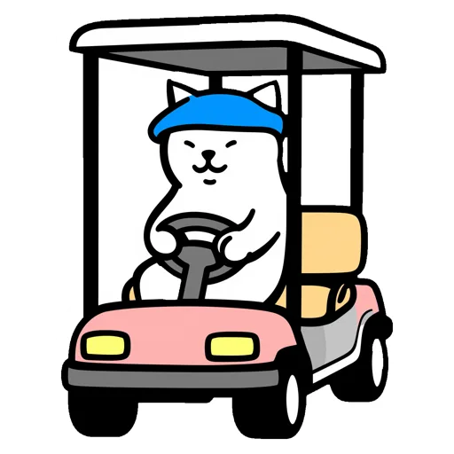 Cat Riding Golf Cart Golf Visor