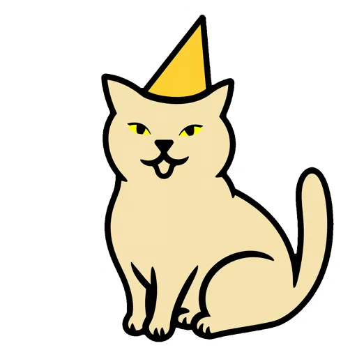 Cat Sitting Party Hat
