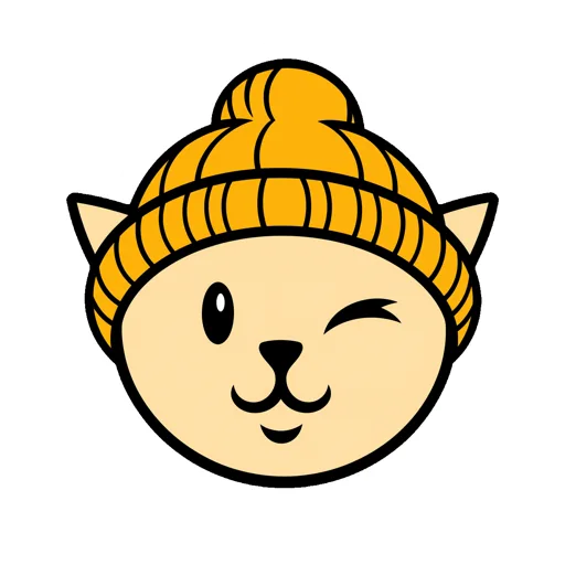 Cat Winking Beanie