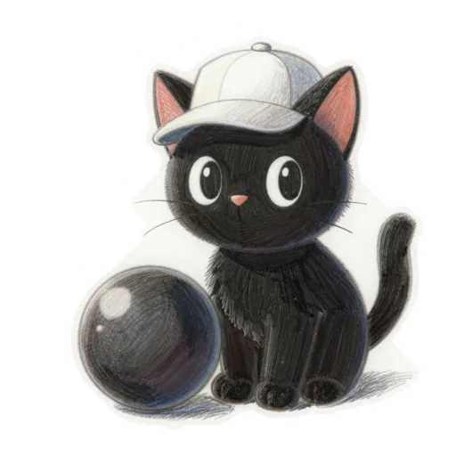 Cat Bowling Retro Bowling Cap