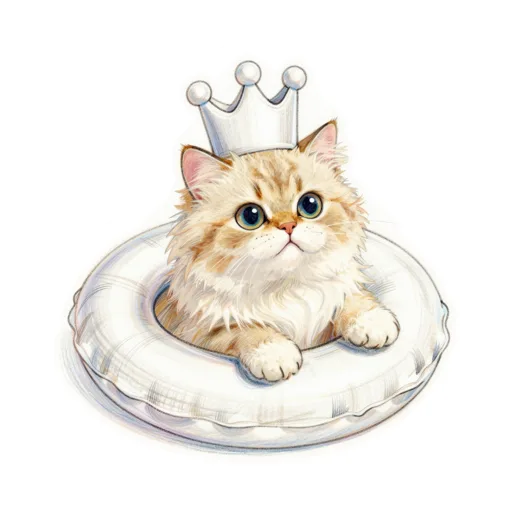 Cat Floating Pool Float Crown