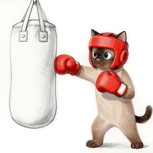 Cat Punching Boxing Headgear