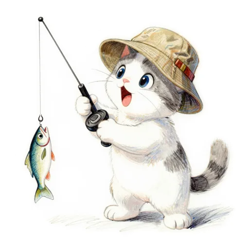 Cat Reeling Bucket Hat