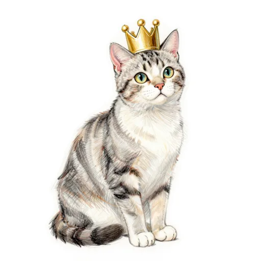 Cat Sitting Crown
