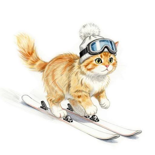 Cat Skiing Ski Hat