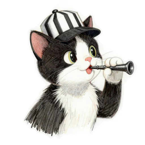 Cat Whistling Referee Cap