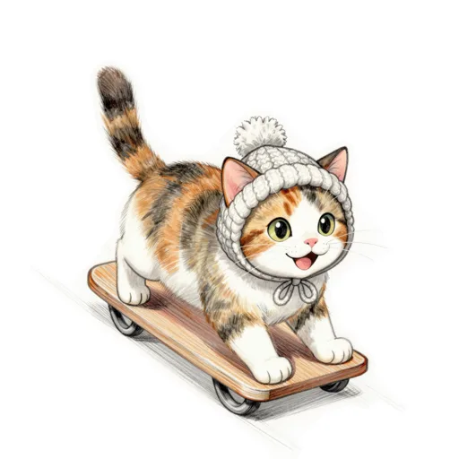 Cat Zooming Winter Hood