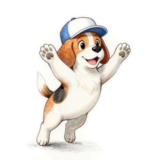 Dog Cheering Bowling Cap