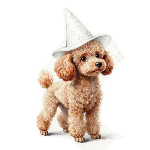 Dog Conjuring Wizard Hat