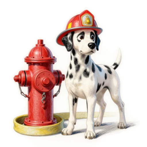 Dog Fire Hose Firefighter Helmet