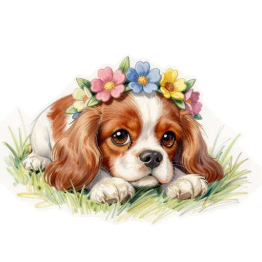 Dog Garden Resting Flower Crown