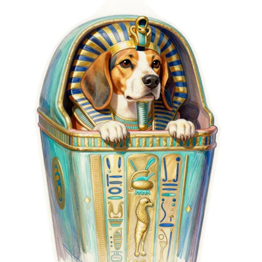 Dog Gilded Tomb Pharaoh Headdress