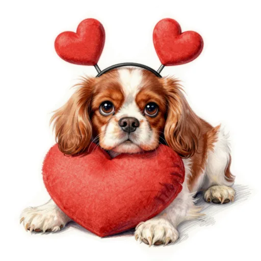 Dog Heart Pillow Heart Headband