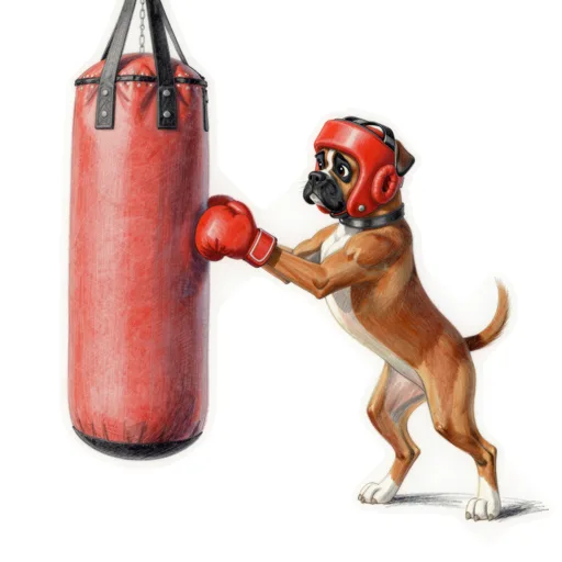 Dog Jabbing Boxing Headgear