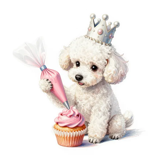 Dog Piping Frosting Party Crown