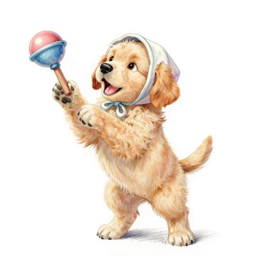 Dog Playing Rattle Baby Bonnet