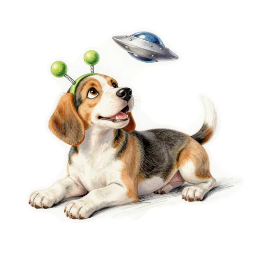 Dog Saucer Lookup Antenna Headband