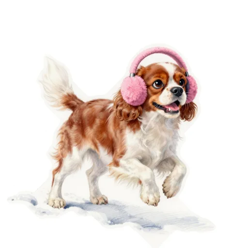 Dog Snow Dance Pom Earmuffs