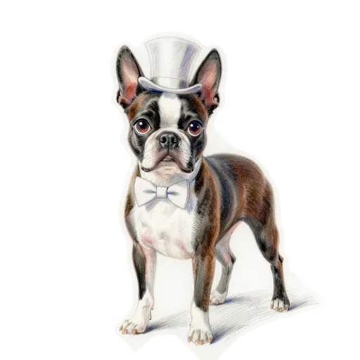 Dog Standing Top Hat