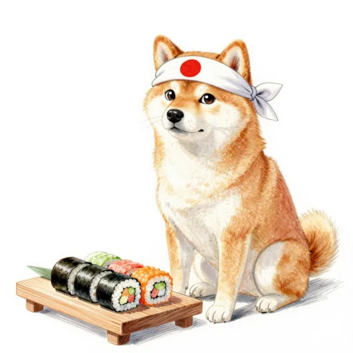 Dog Sushi Platter Sushi Headband