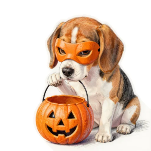Dog Trick Or Treating Halloween Mask