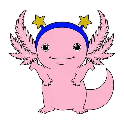 Axolotl Celebrating Star Headband