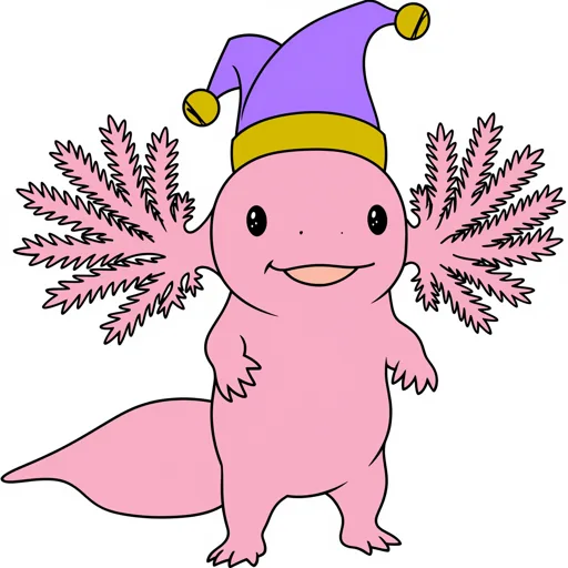 Axolotl Dancing Jester Hat