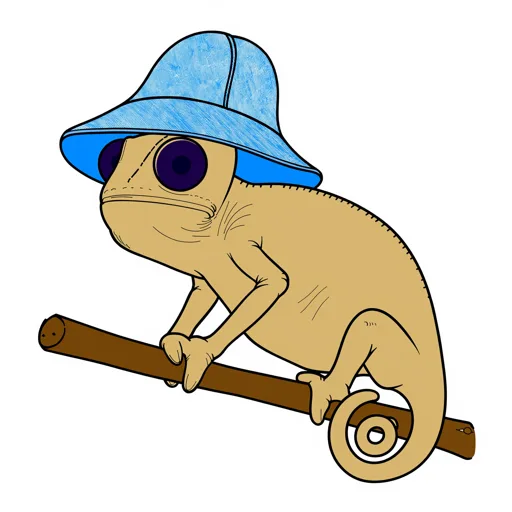 Chameleon Sitting Bucket Hat