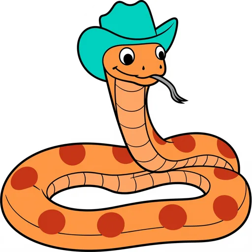 Corn Snake Curling Cowboy Hat