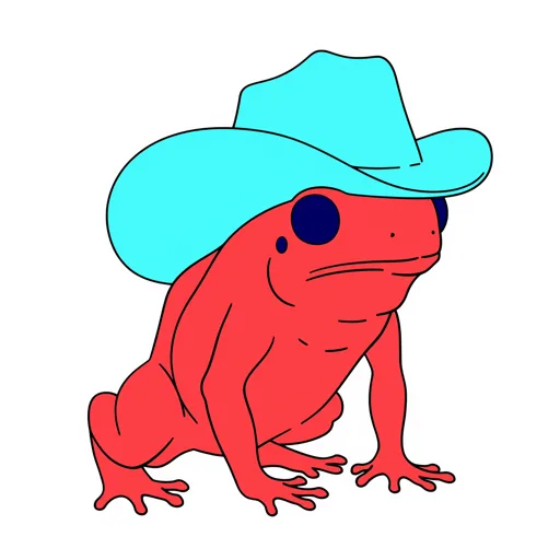 Dart Frog Hopping Cowboy Hat