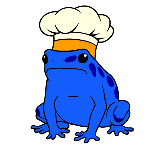 Dart Frog Smiling Chef Toque