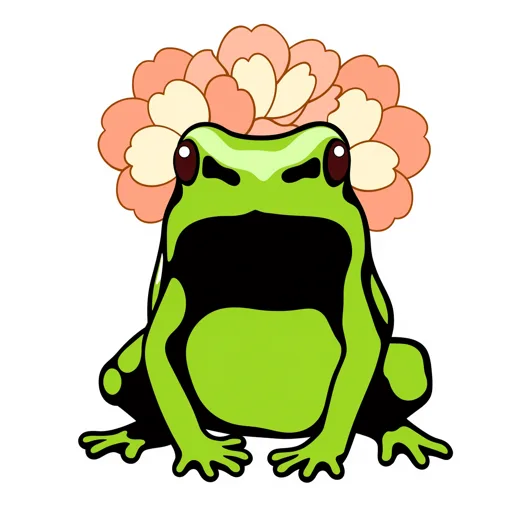 Dart Frog Waving Flower Crown