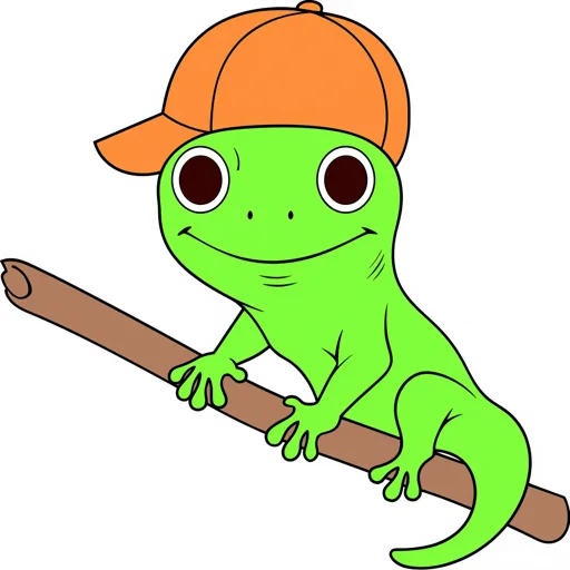 Gecko Climbing Baseball Cap
