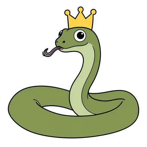 Snake Smiling Gold Crown