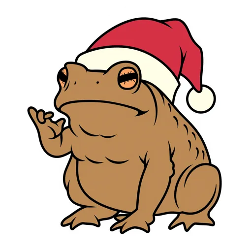 Toad Waving Santa Hat