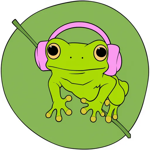 Tree Frog Peeking Earmuffs