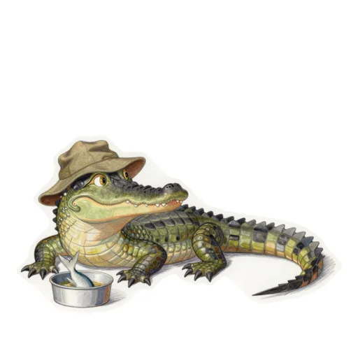 Alligator Fishing Bucket Hat
