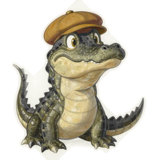 Alligator Swampcapping Flat Cap