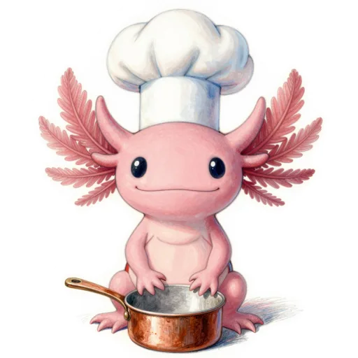 Axolotl Chefing Chef Toque