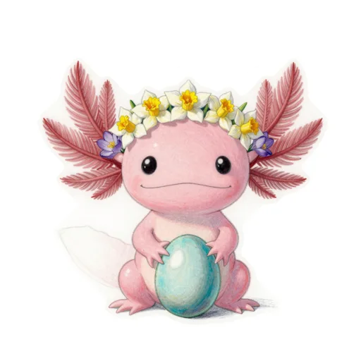 Axolotl Easter Flower Crown