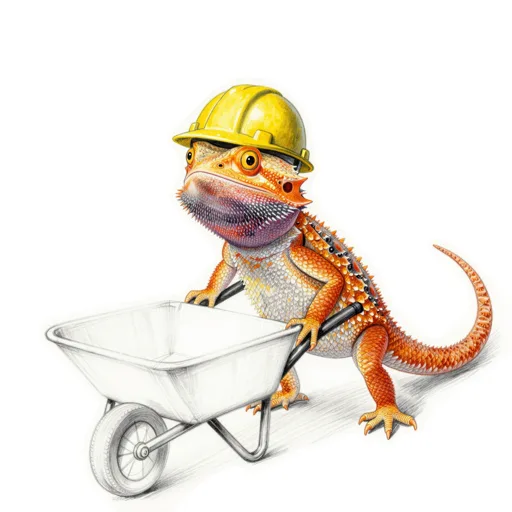 Bearded Dragon Construction Hard Hat