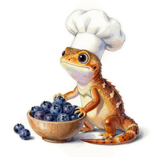 Blue Tongue Skink Chefing Chef Toque