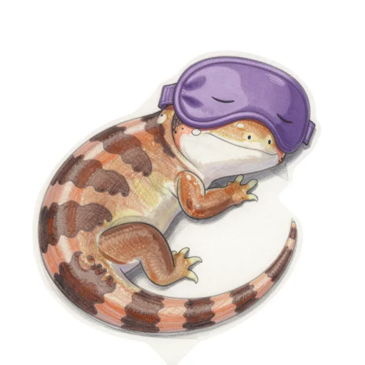 Blue Tongue Skink Napping Sleep Mask